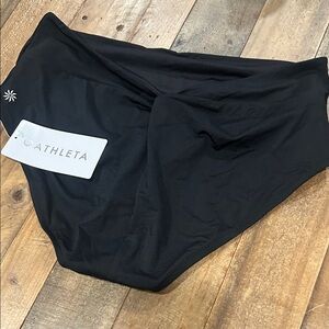 Athleta Women's Black High-Waist Swim Shorts